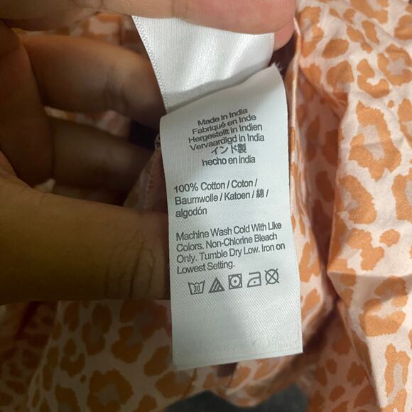 J. Crew Midi Cottage Dress XXS Leopard Print Puff Short Sleeve Button Up A-Line - Picture 11 of 12